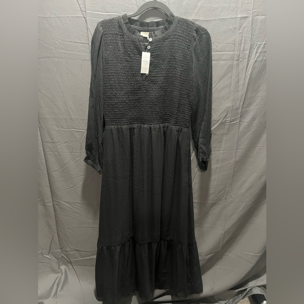 LOFT Clip Smocked Tiered Maxi Dress